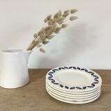Blue leaf dessert plates