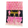 Grand tapis rose berbere boujad neuf en laine 205x300 cm