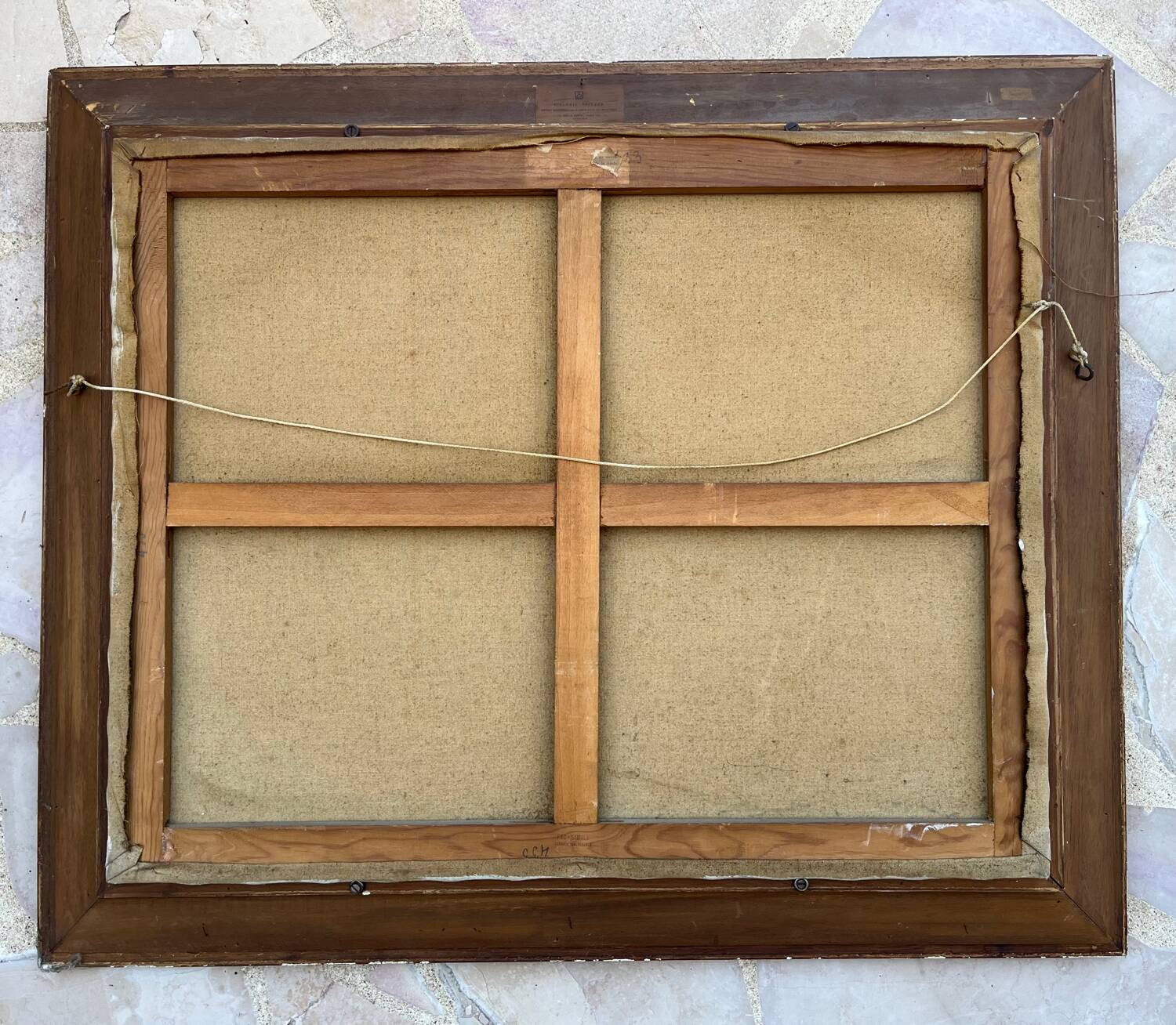 Tableau: Oil on canvas: Reproduction of a Landscape by P Cezanne