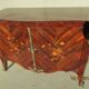 Dresser 2 doors Louis XV inlaid and painted