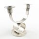 Art Deco two-arm candlestick, metal, WMF, Germany, 1930s