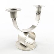 Art Deco two-arm candlestick, metal, WMF, Germany, 1930s