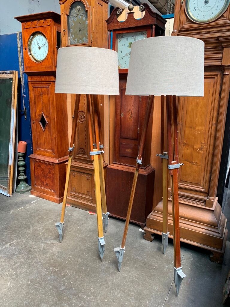 Pair of vintage lampposts