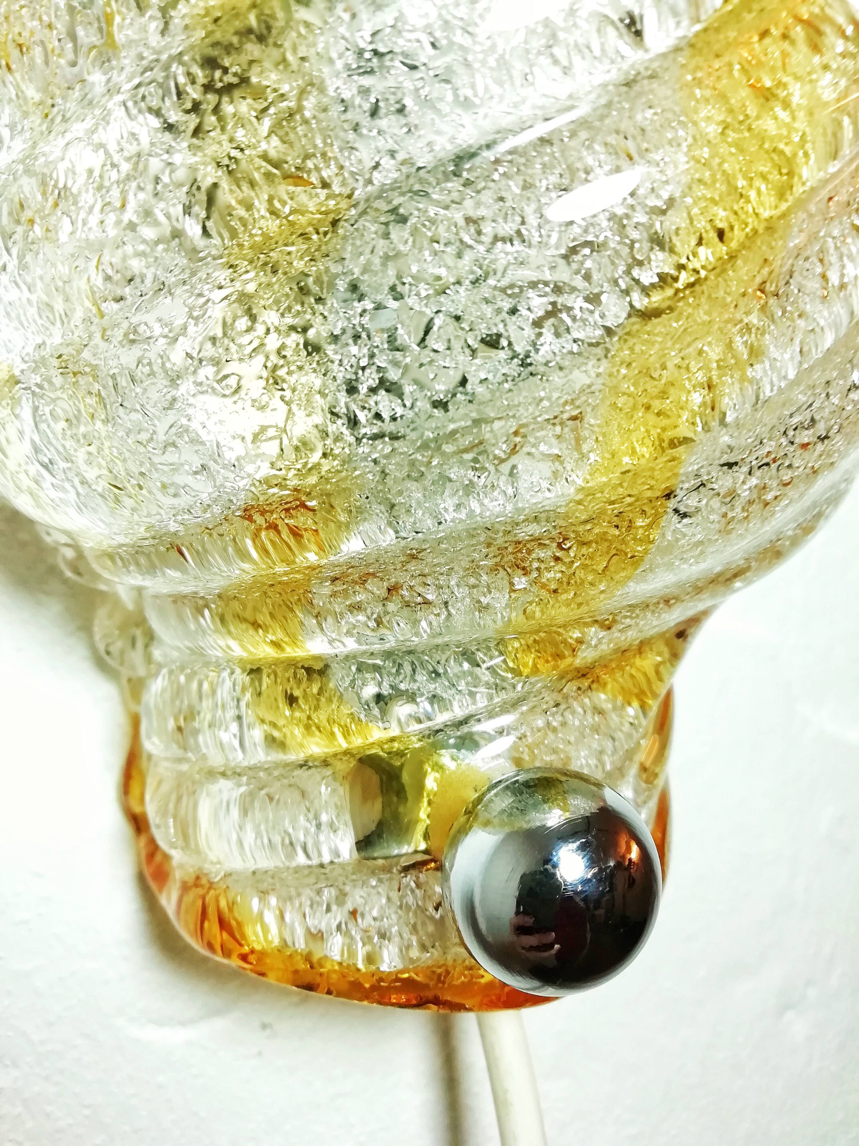 Mazzega sconce in Murano crystal