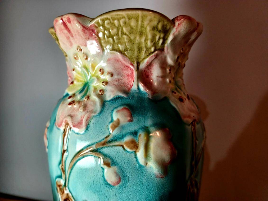 Pair of De Bruyn slip vases - Art Nouveau