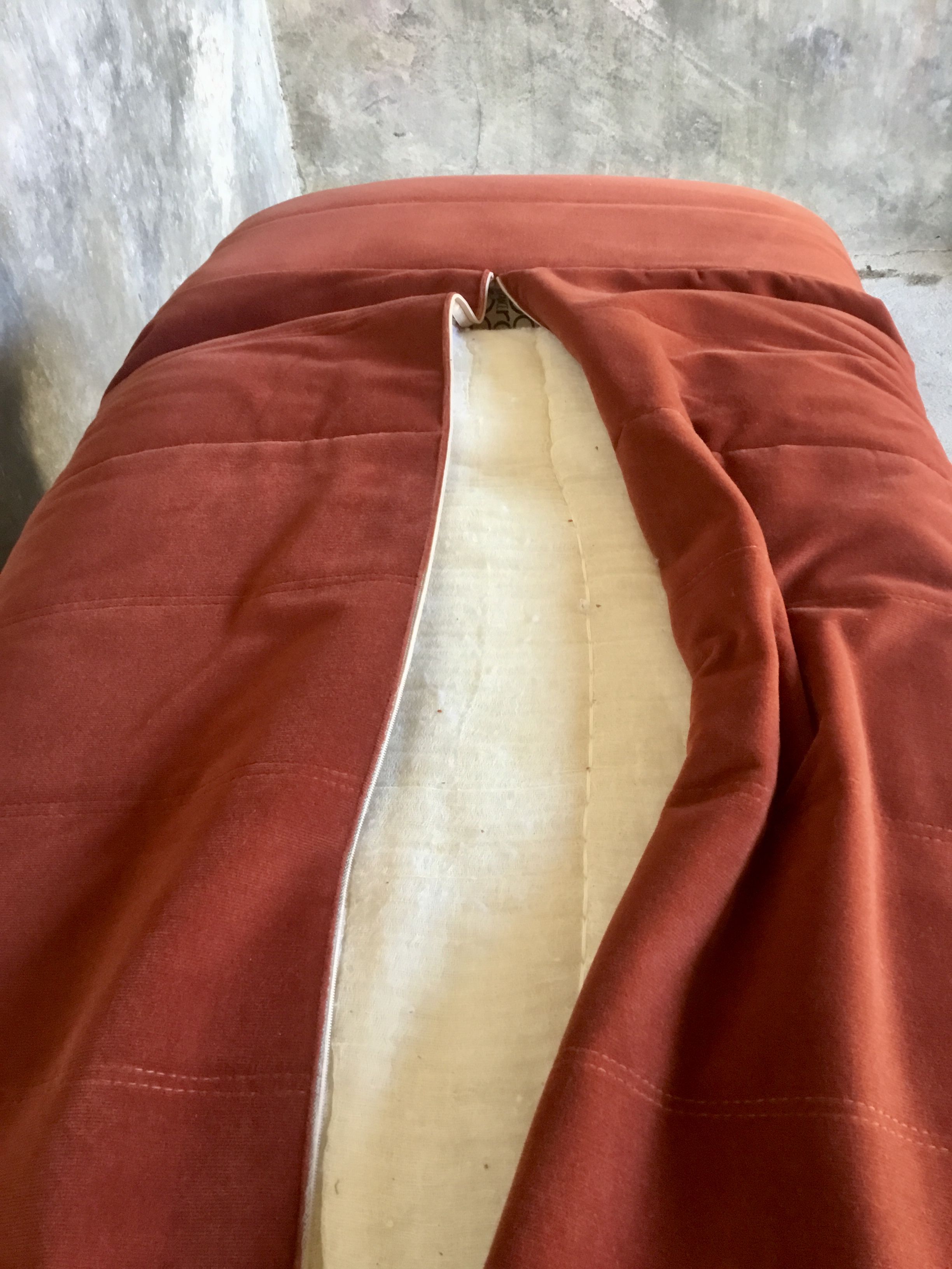 3-seater sofa marsala by Michel Ducaroy for Roset France - design 1970