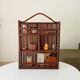 Vintage bamboo and rattan wall shelf from the 70s