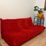 Ligne Roset Togo 3-seater alcantara Red Goya August 2010
