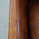 Sheepskin armchair with a refined Art Deco design