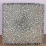 Applique carrée Holophane en verre ciselé, années 50