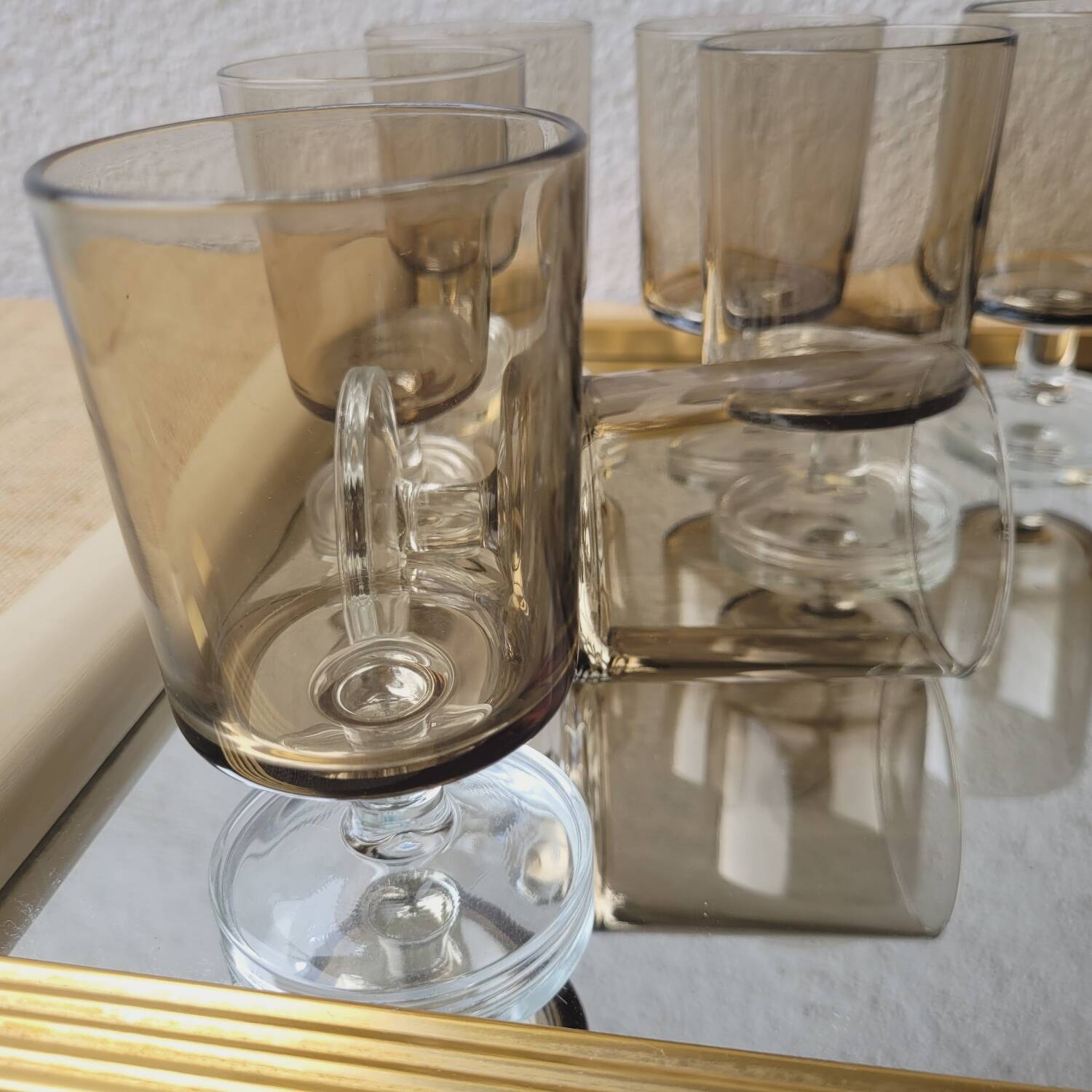 70's stemmed glasses