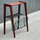 Side table with 50s magazine holder