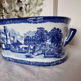 Large 20th century English glazed and enamelled earthenware planter