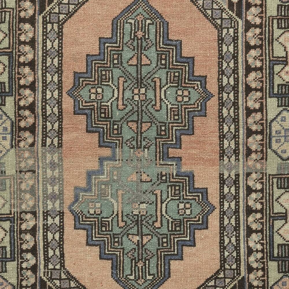 Vintage Handmade Turkish Oriental Rug for Country Homes, Rustic & Tribal Interiors. 100% Wool