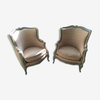 Paire de fauteuils style Louis XV