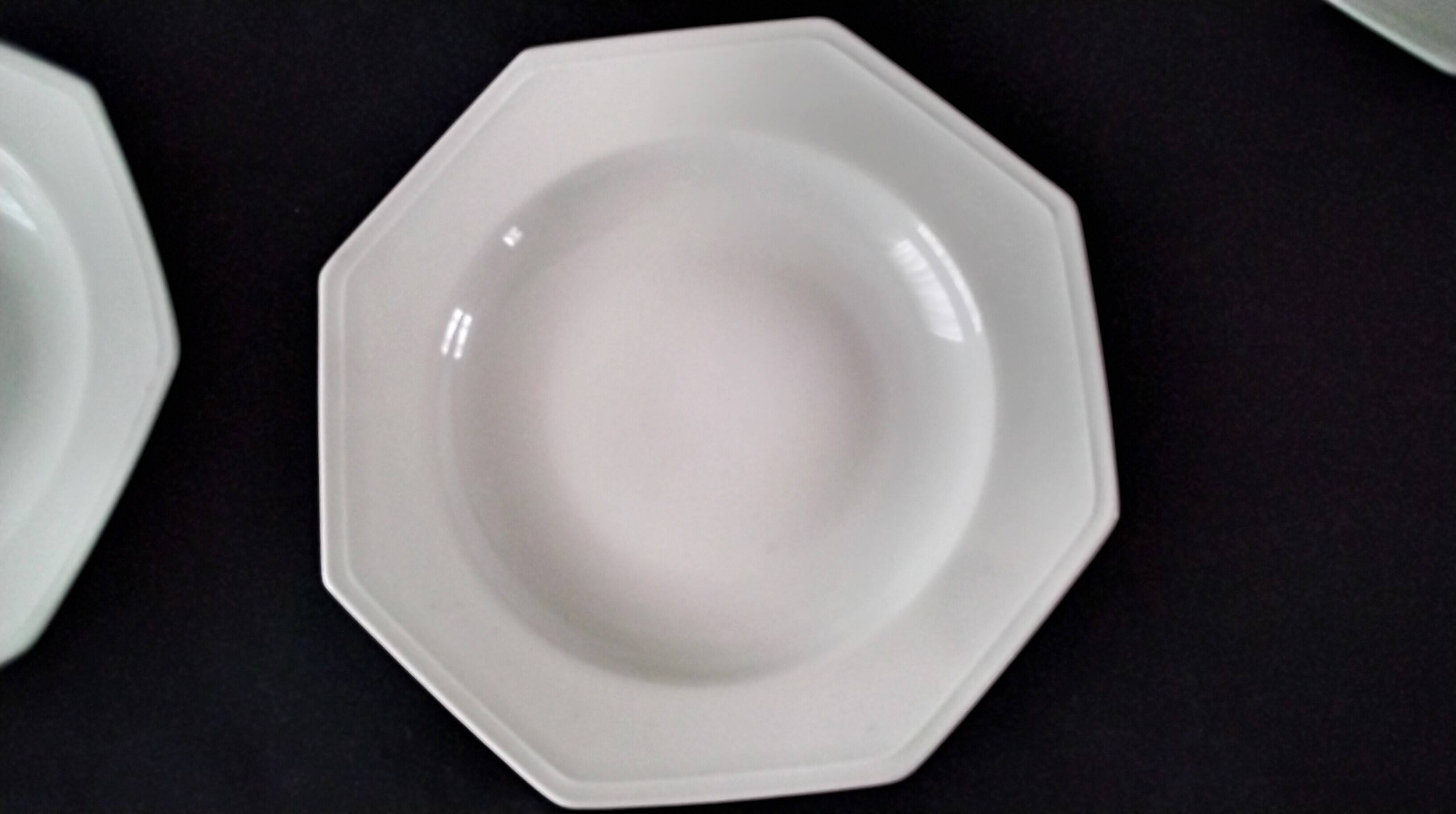 6 white Limoges porcelain deep plates