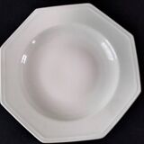 6 white Limoges porcelain deep plates