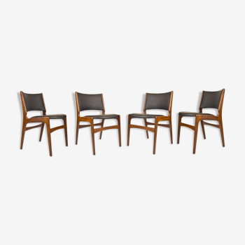Ensemble de 4 chaises, Danemark, 60s