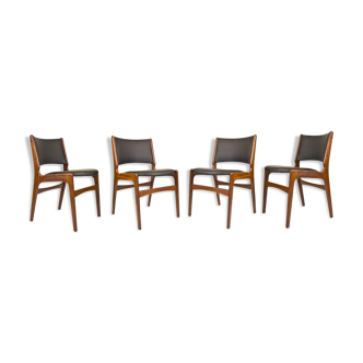 Ensemble de 4 chaises, Danemark, 60s