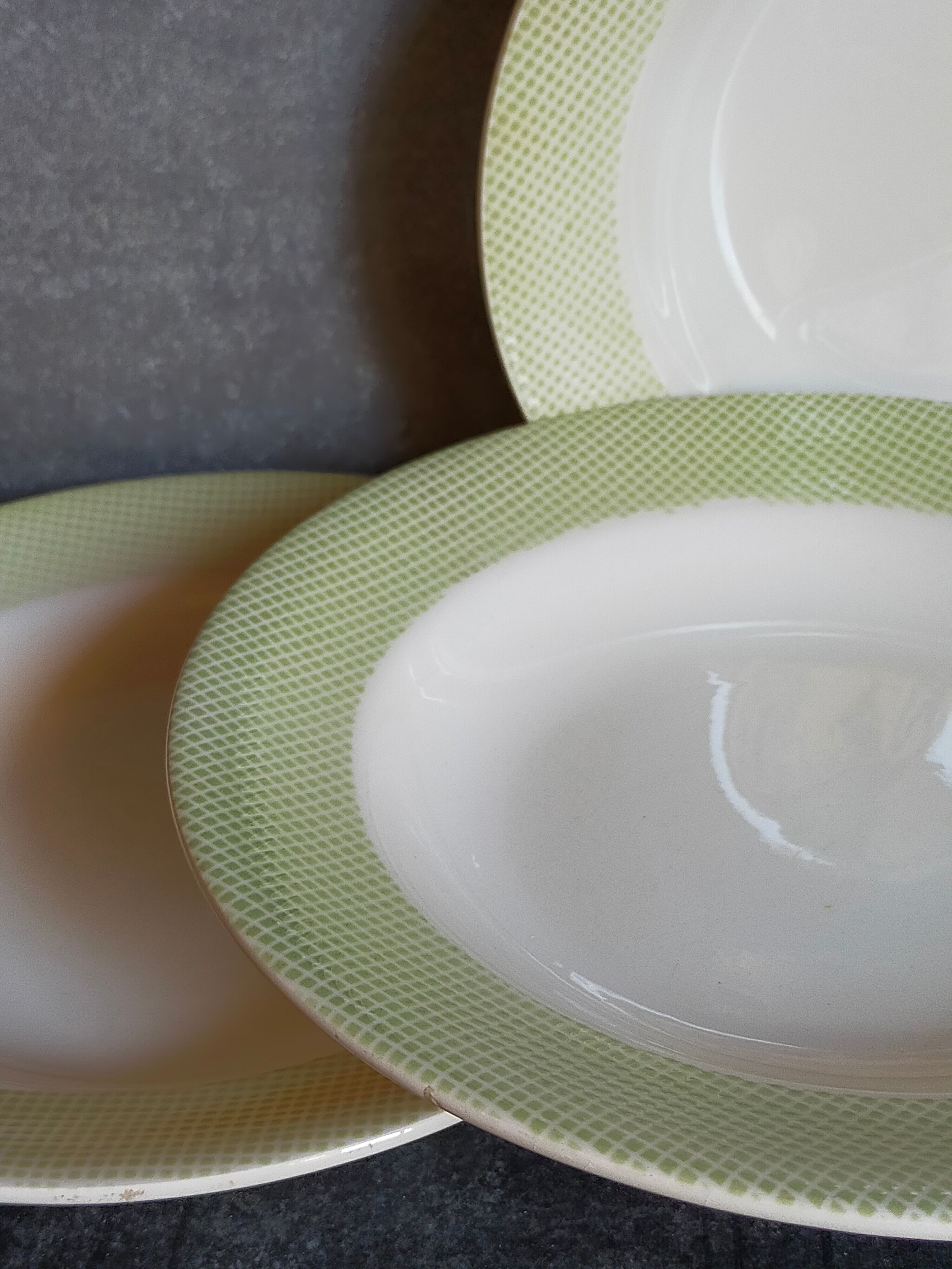 Eight earthenware plates from salins 50s