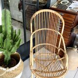 Old vintage rattan chair