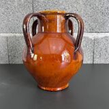 Signed 4-handled vase