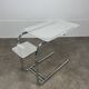 Desserte modulable "L'Adap-Table" en métal perforé et chrome