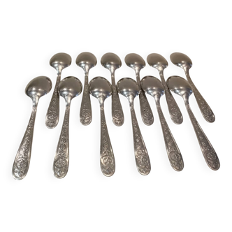 12 silver-plated metal teaspoons by Christofle Villeroy