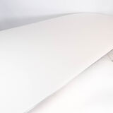 Super Ellipse dining table with white laminate by Piet Hein and Arne Jacobsen