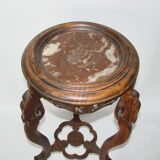 Side table, sculpted flowerbed