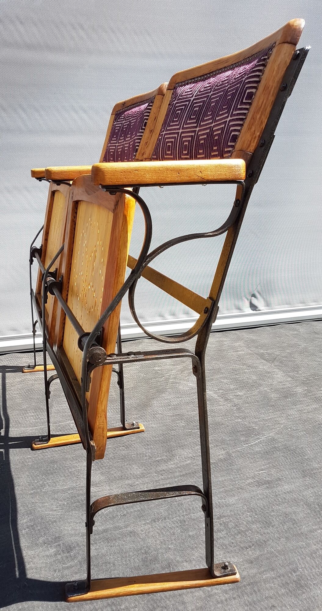 Cinema theatre seats paired with 1900 fabric Verel de Belval