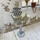80s glass and marble console