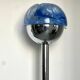 Chromed Floor Lamp from the 1960s, Made in Italy, Blue and white murano glass