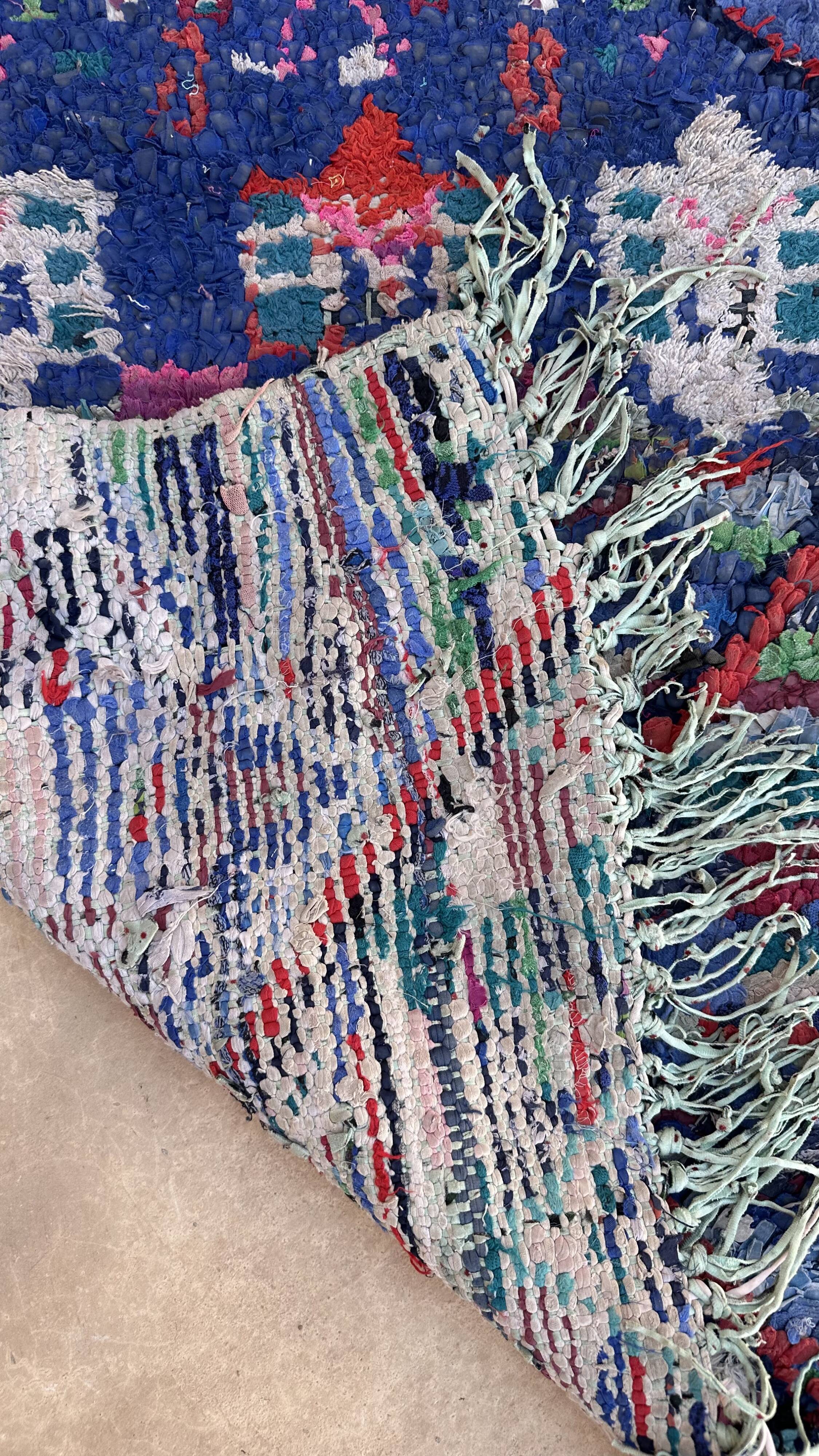 Colorful Boucherouite Moroccan rug - 74 x 129 cm