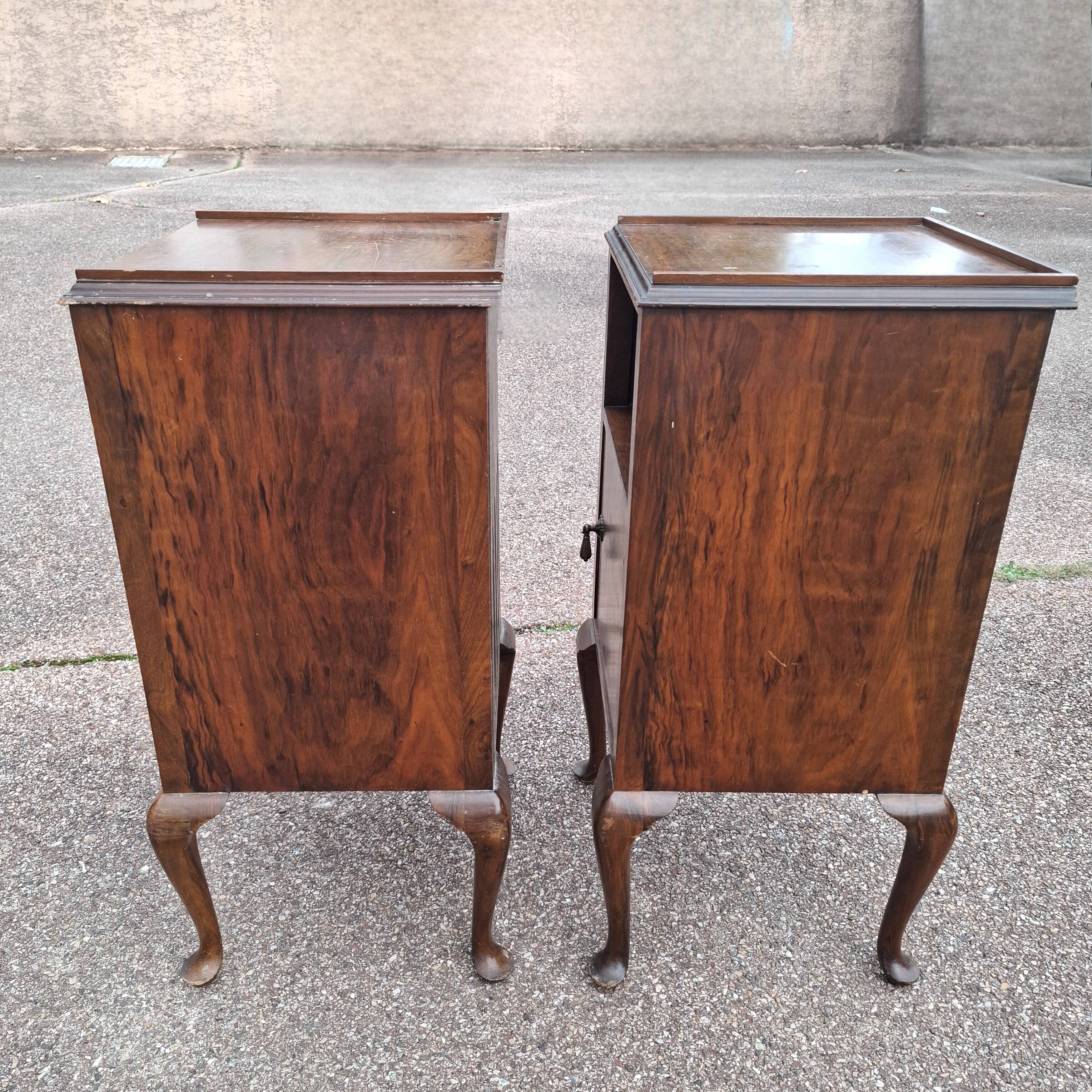 Set of 2 antique bedside tables