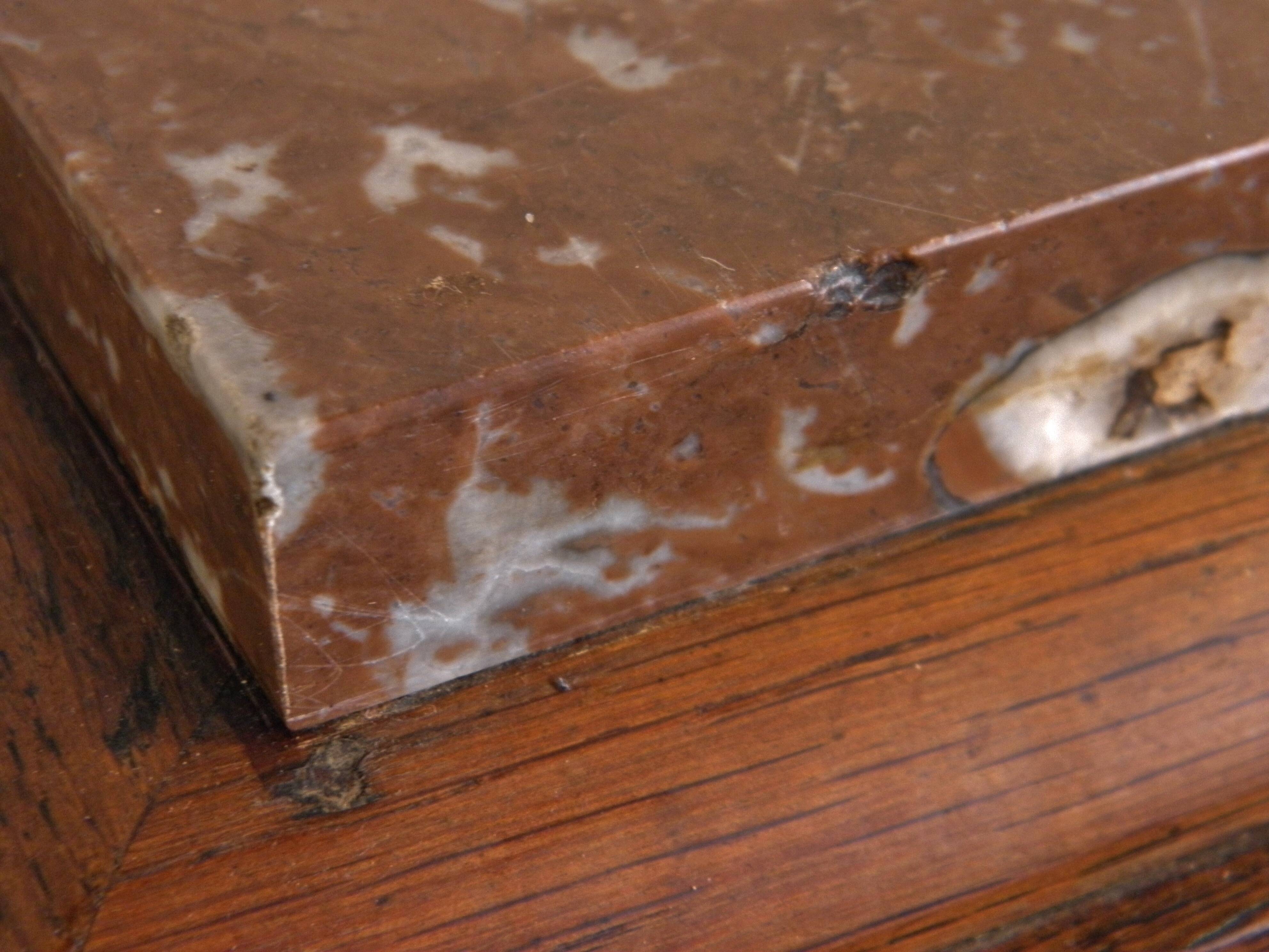 Art Deco bedside table in wood and marble