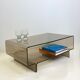 Table basse / meuble d’appoint en plexi fumé, 1970s