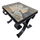 Cast iron & slate stone side table | 1960s