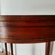 Console / Round half-moon table - 5 feet - Louis XVI style - mahogany color - Extendable
