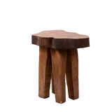 Set of four brutalist style stools, 1970s