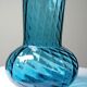 Antique turquoise art nouveau blown glass vase