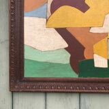 Abstract painting on panel