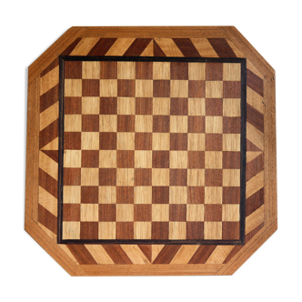 Marked wooden chess board