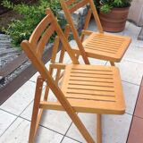 Pair of folding chairs Scandinavian style 60/70