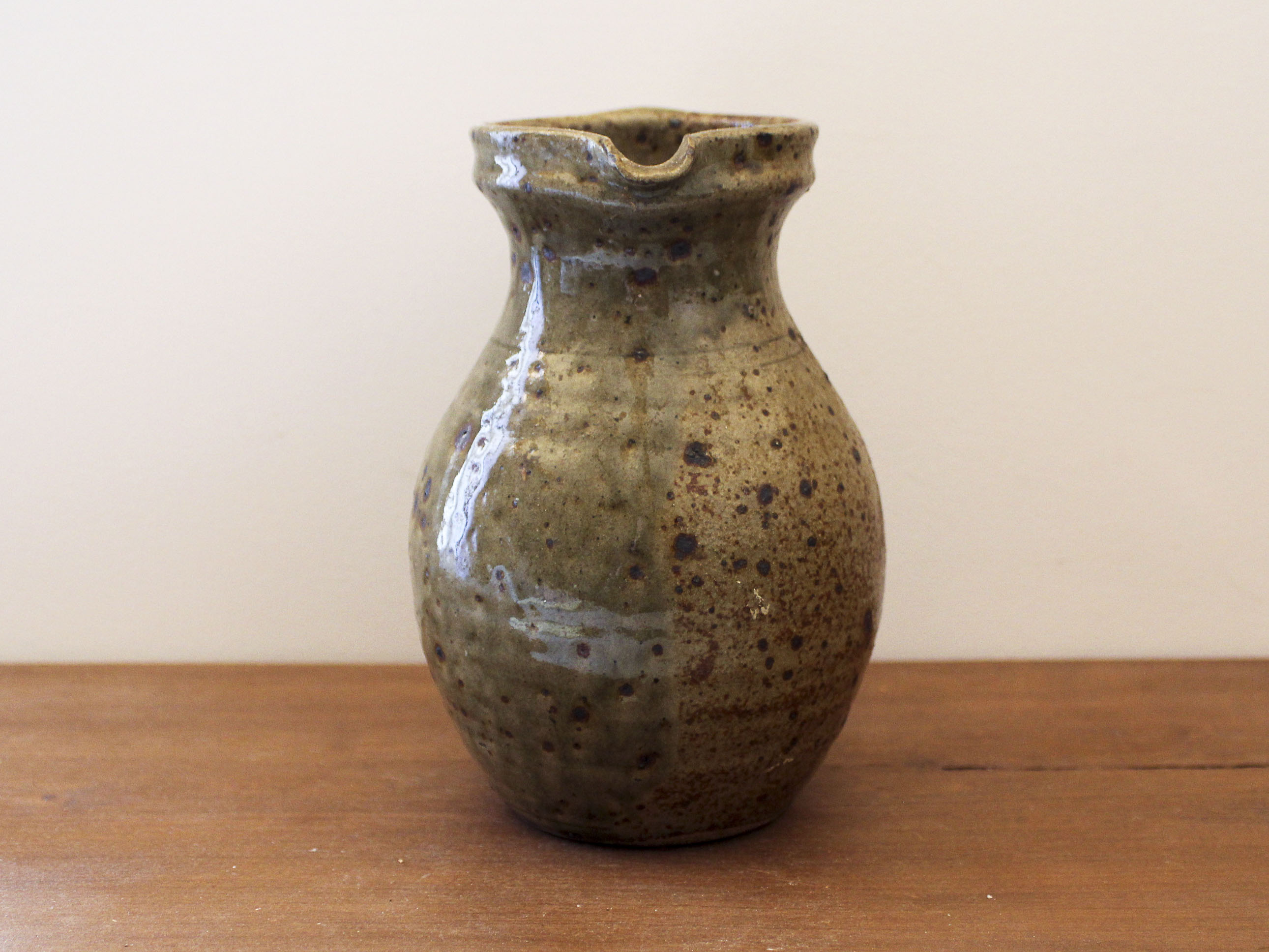 Pyrite stoneware pitcher Guy Baudat 70s