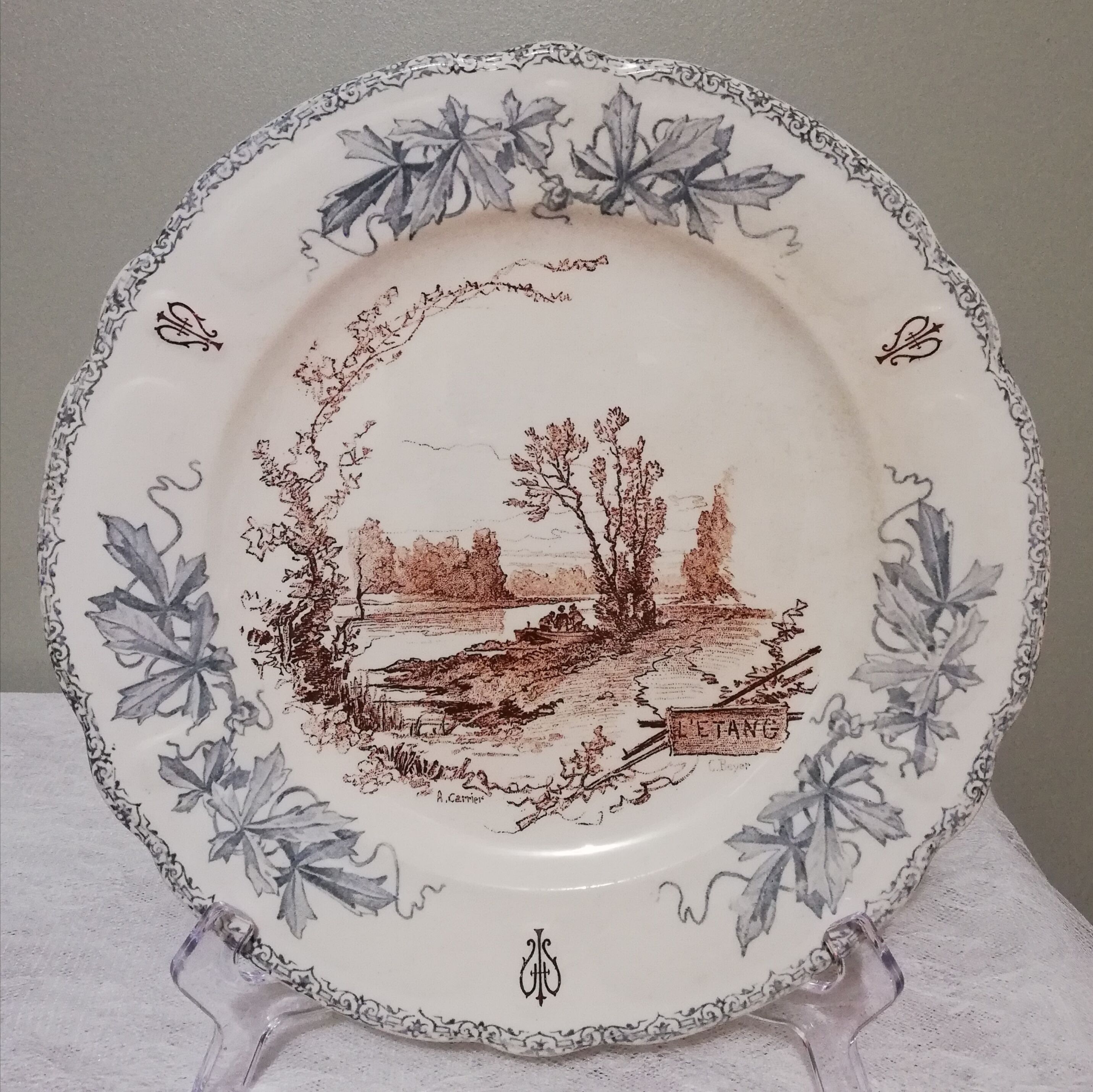 Decorative plate Choisy-le-roi "l'etang"