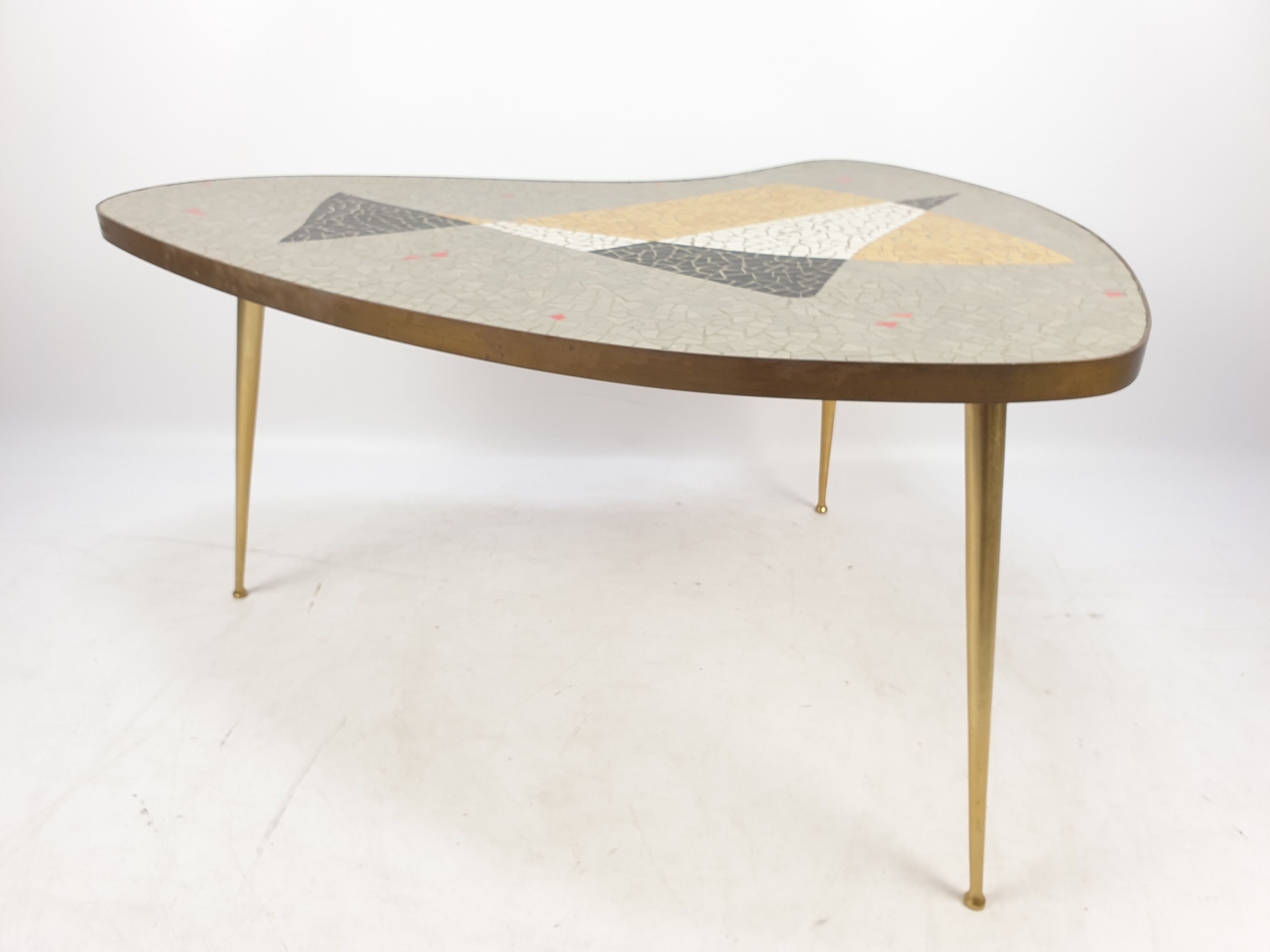 Mosaic coffee table by Berthold Müller, 1950s