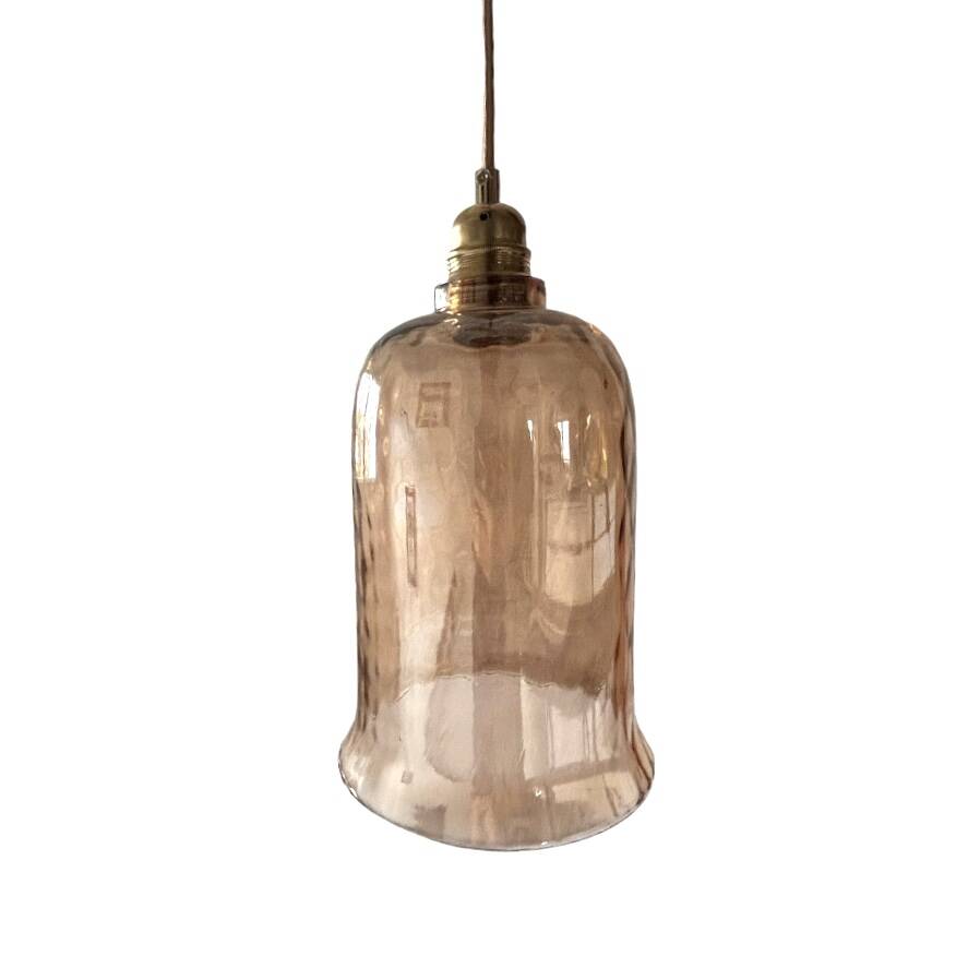 Vintage golden glass pendant light