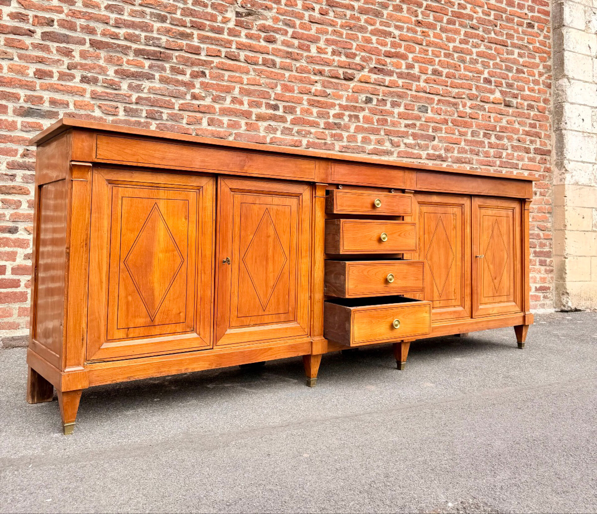 Directoire enfilade in beech 19th century