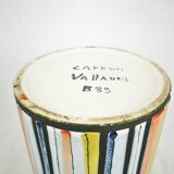Ceramic Pot "flour" Signed Roger Capron Vallauris
